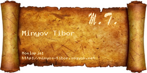 Minyov Tibor névjegykártya